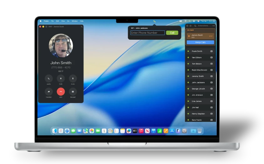 WebFones Desktop App on MacBook